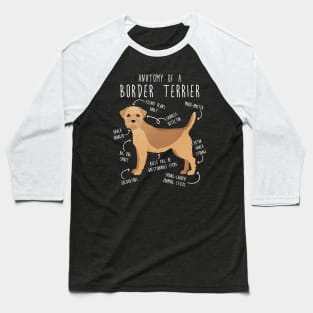 Border Terrier Wheaten Dog Anatomy Baseball T-Shirt